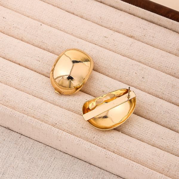 1 pair classic style geometric ferroalloy ear studs