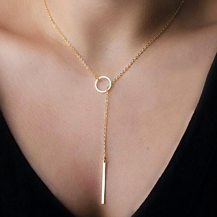 fashion geometric alloy plating women's necklace