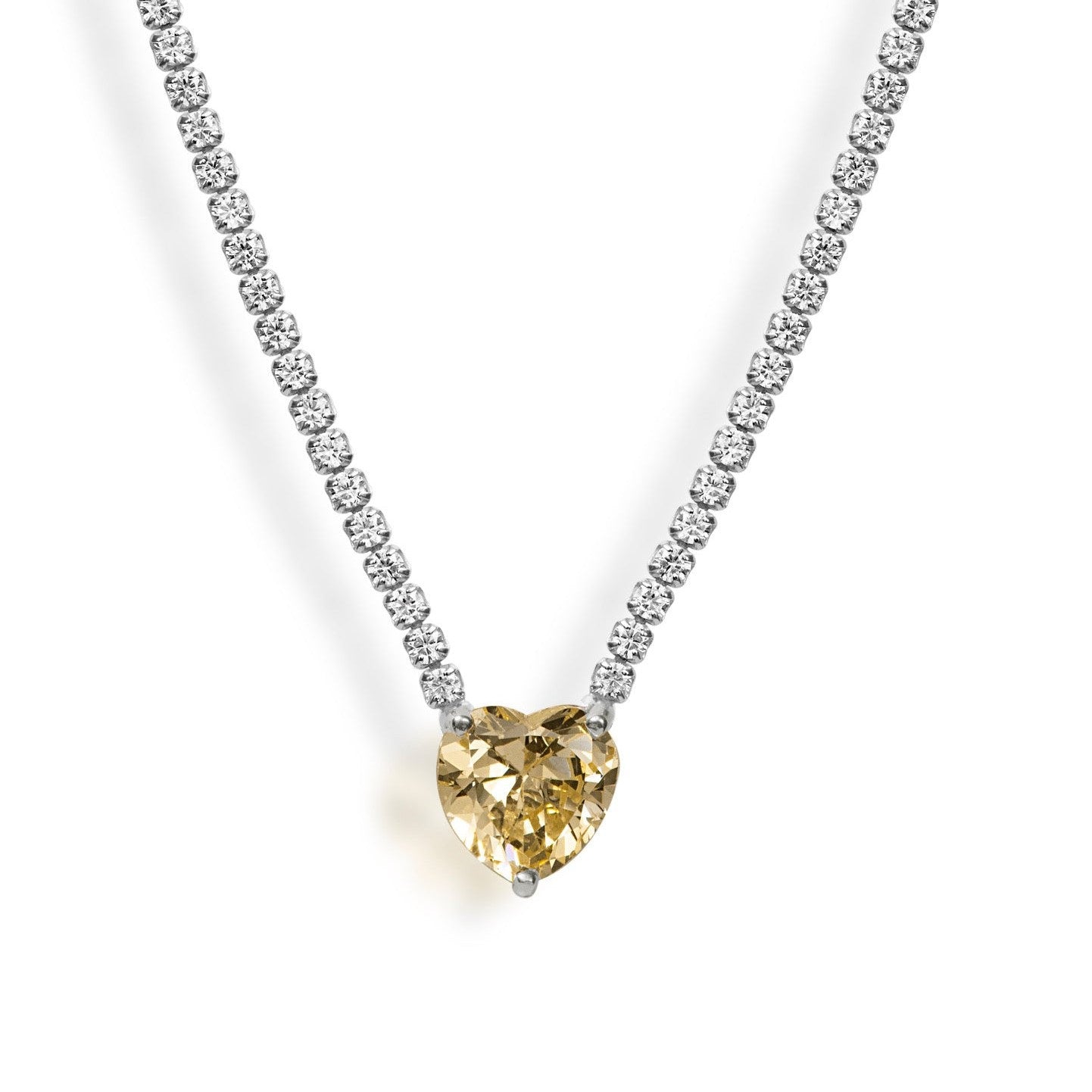 201 Stainless Steel 304 Stainless Steel Gold Plated Simple Style Commute Inlay Solid Color Zircon Pendant Necklace