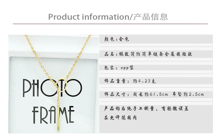 fashion geometric alloy plating women's necklace