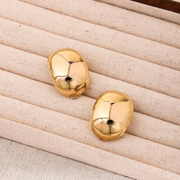1 pair classic style geometric ferroalloy ear studs