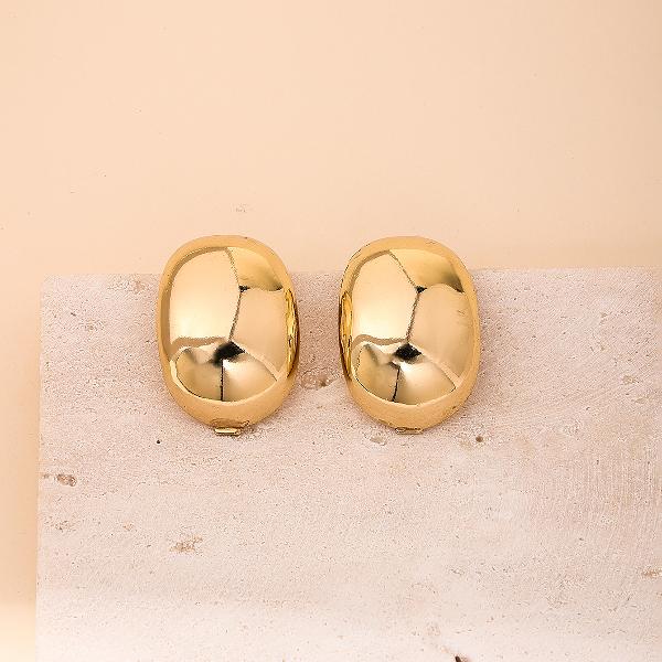 1 pair classic style geometric ferroalloy ear studs