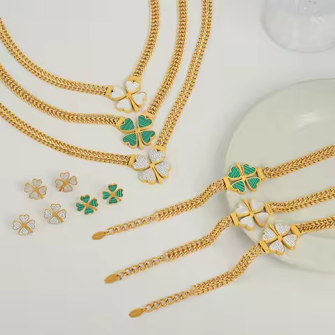 Chic-Four-Leaf-Flower-Clover-Cubic-Zirconia