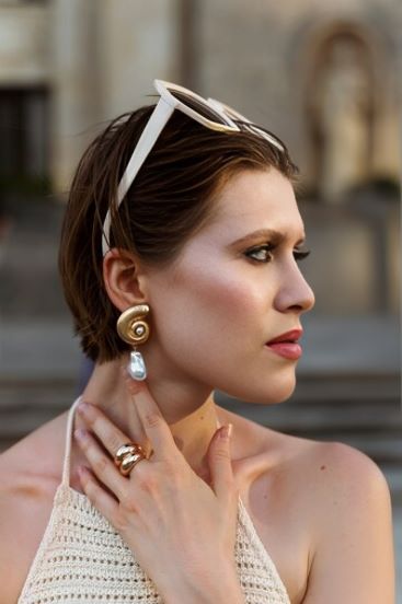 Blingity Jewelry Snail Shell Earrings